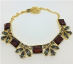 Brass alloy beaded neckalce