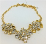 Brass alloy beaded neckalce