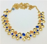 Brass alloy beaded neckalce