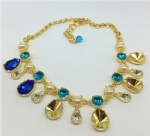 Brass alloy beaded neckalce