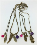 Brass alloy beaded neckalce