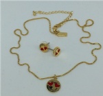 Brass alloy beaded neckalce